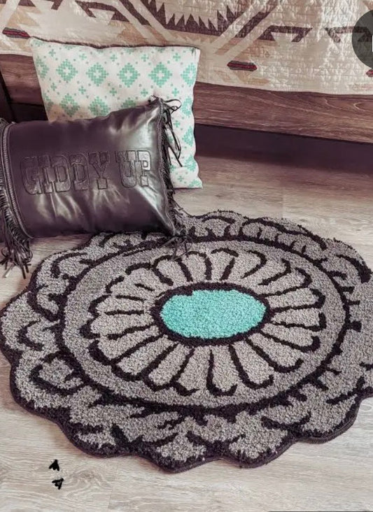 Turquoise Concho Rug